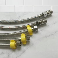 Raccord flexible moderne en acier inoxydable 304 pour robinet d'évier de cuisine, alimentation en eau froide et chaude, tuyau tressé pour salle de bain