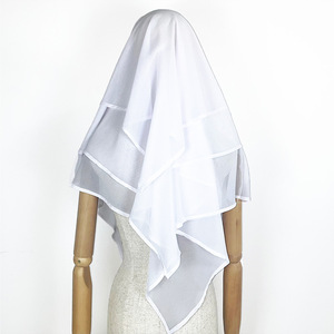 Niqab en mousseline de <span class=keywords><strong>soie</strong></span> respirante à trois couches pour femmes musulmanes traditionnelles Niqab Khimar Hijab Eid Ramadan <span class=keywords><strong>Soie</strong></span> De M Style - Product Image 5