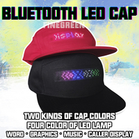 Cappelli LED con Messaggi Controllabili tramite APP, Schermo LED Fai-da-Te, Cappelli LED ad Alta Luminosità