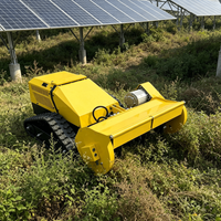Mesin Pemotong Rumput Otomatis Robot Crawler Kecil dengan Remote Control, Pisau Pemotong Rumput untuk Pertanian, Sederhana, Komersial, Harga Terjangkau