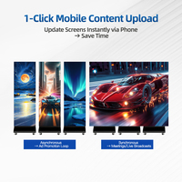 Pantalla LED Plegable de Doble Cara para Carteles, Pantalla Publicitaria de Alta Definición con Control Móvil para Mostrar Videos e Imágenes