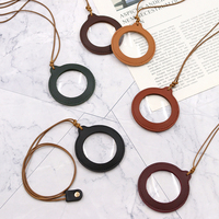 Professional Reusable Mini Portable Magnifying Glass Necklace PU Leather Modern Style Handmade Promotional Use