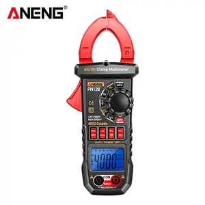 ANENG PN128 meteran jepit 600A presisi tinggi AC/DC tegangan arus NCV 4000 hitungan True RMS Multimeter Digital alat pengukur uji