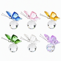 Lot de Figurines Papillons en Verre Cristal Colorées – Décoration Maison, Cadeau, Table, Objets de Collection – Commande en Gros