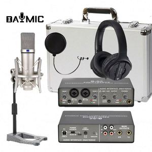 Kit d'enregistrement en studio professionnel 2 canaux avec interface multifonction, micro-casque et haut-parleur pour pare-brise - Product Image 3