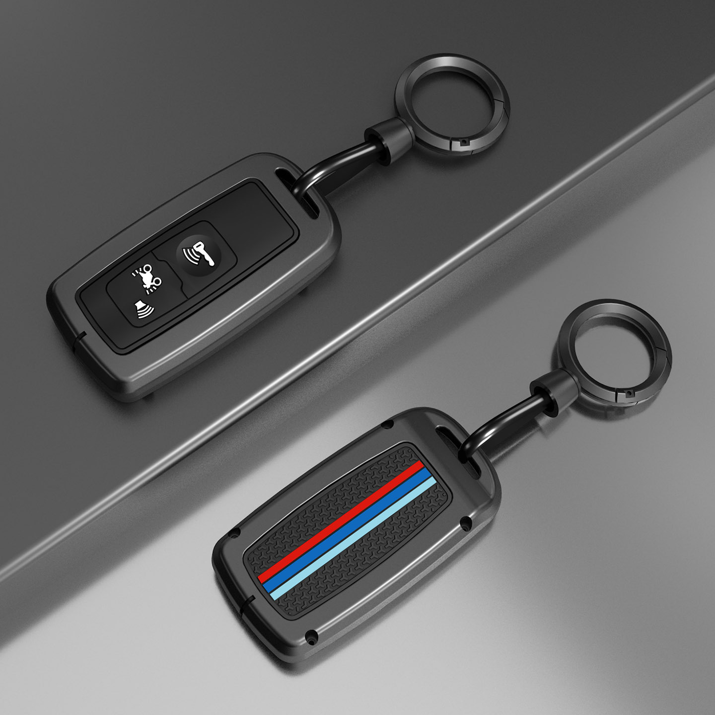 Hebilla de tres anillos tricolor 003