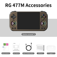 Nouvelle conception, console de jeu portable Anbernic Rg477m, 4,7 pouces, Android 14.0, 5300 mAh, 128 Go, 256 Go, prend en charge PS2, PSP, PS1