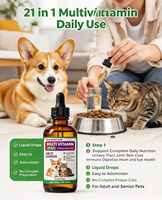 Complément Liquide Multivitaminé 21-en-1 en Gros pour Chiens et Chats – Soutient la Santé des Articulations, de la Peau et des Voies Urinaires avec Canneberge – OEM
