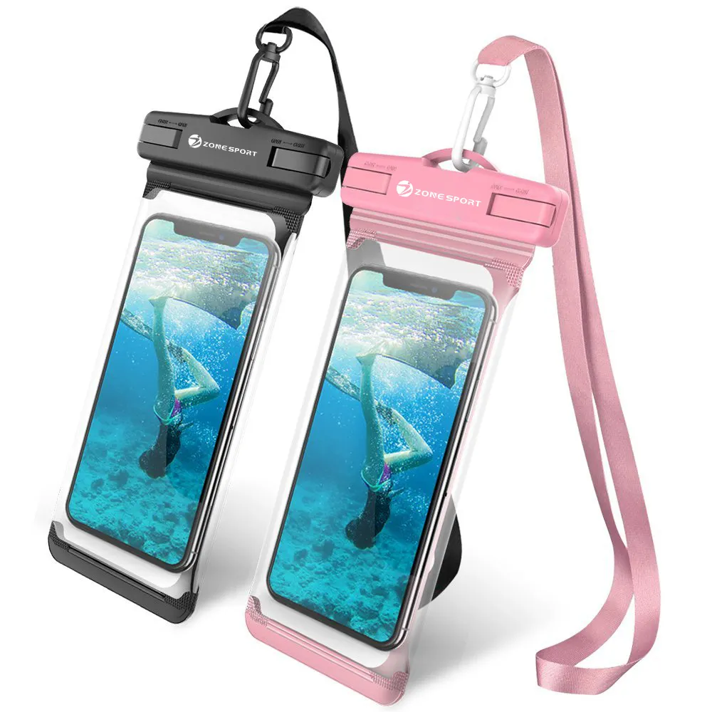 Funda de teléfono a prueba de agua ecológica vendedora caliente coreana bolsa de natación IPX8 bolsa impermeable para teléfono móvil