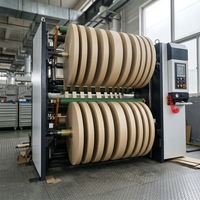 Machine de découpe et de rembobinage automatique à grande vitesse 1200 mm avec entraînement par servomoteur et guide de bord automatique pour rouleaux de film PVC