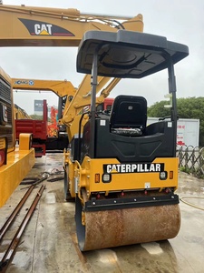 Rodillo Compactador Caterpillar SN803H Usado, Equipo de Construcción con Motor, 3000 kg, 0-2000 Horas, Tambor de Acero Amarillo y Negro - Product Image 2