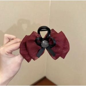Sparkling <b>Bow</b> Polka Dot Mesh Bubble Hair Clip 13Cm High End Fashion Shark Clip For Women Daily Use - Product Image 3