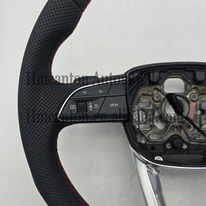 พวงมาลัยรถยนต์แบบมีรูพรุนทำจากหนังสำหรับรถ Audi A3 A4 A5 A8 Q5 Q7 TT B9 - Product Image 3