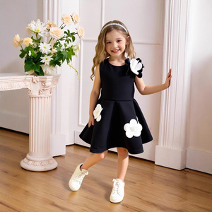 Abiti Estivi Casual per <span class=keywords><strong>Bambini</strong></span> 2026, Vestito Senza Maniche con Applicazioni Floreali, Bellissimo Abito da Bambina per Compleanno - Product Image 6