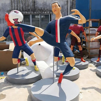 Hotselling moderne op maat gemaakte driedimensionale figuur wand-sculptuur standbeeld van glasvezelhars, creatief kunstontwerp