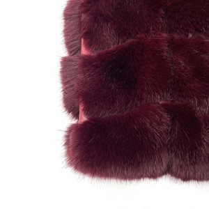 <span class=keywords><strong>Gilet</strong></span> con giacca di <span class=keywords><strong>pelliccia</strong></span> sintetica nera invernale di lunga durata personalizzata - Product Image 4