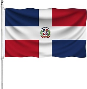 Banderas internacionales 3x5 pies Poliéster Bandera De República Dominicana Banderas nacionales Poliéster con ojales de latón 3X5 pies - Product Image 1