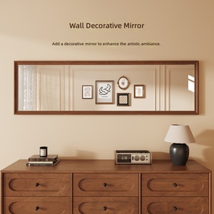Miroir mural rectangulaire moderne minimaliste de style médiéval, pleine longueur, horizontal, à fixer au mur, pour entrée, salle à manger, <span class=keywords><strong>café</strong></span> - Product Image 2