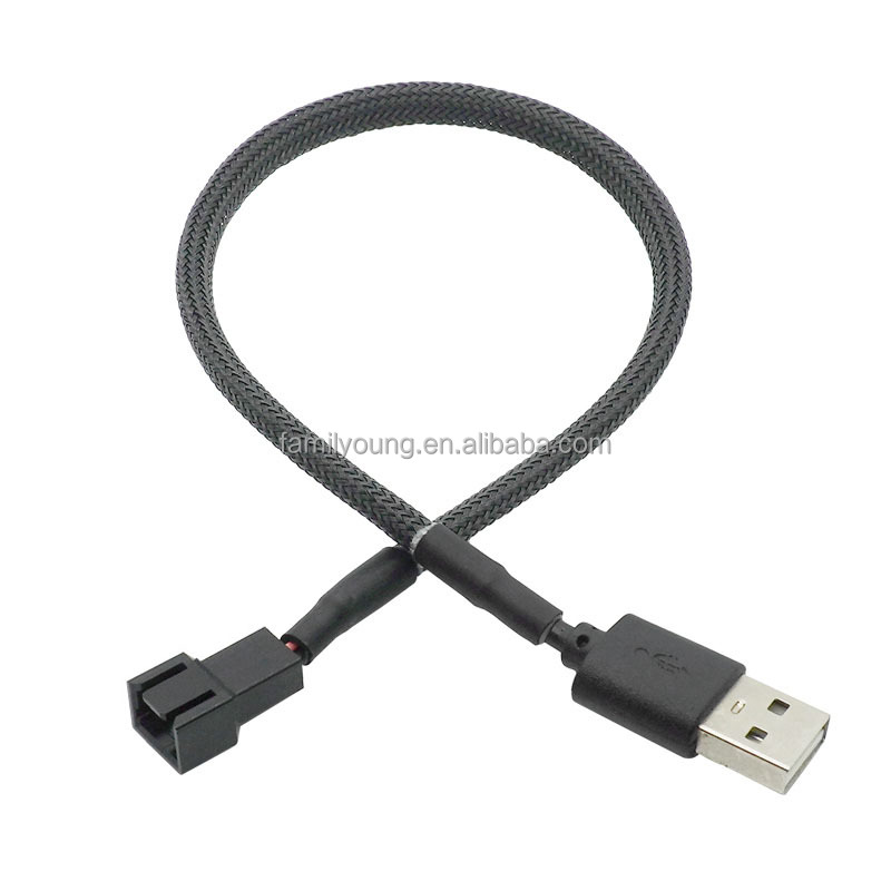 G38S USB Auf 3-Pin/4-Pin Lüfteradapterkabel – 50 Cm, 5V, Für PC-Lüfter, 22 AWG
