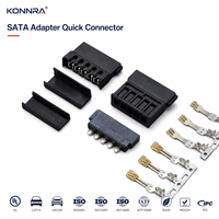 Adaptador SATA, Conector Rápido, Conectores de Cable, Carcasa de ABS, Aplicación PCB, Compatible con PC