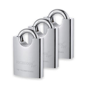 RICHDOOR candado de hierro envuelto en forma de arco de disco de 90mm candado resistente candado de prevención de cizalla - Product Image 2