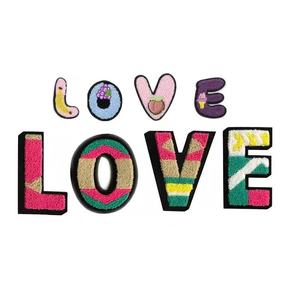 Personnalisable 26pcs Anglais Lettre Chenille Brodé Patches Sticker <span class=keywords><strong>Getzner</strong></span> Applique pour DIY Vêtements Décoration - Product Image 1