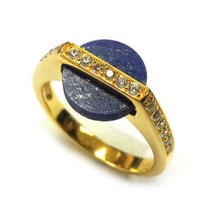 Ver Enlace para Anillo Personalizado de Plata 925 con Cristales de Circonita, Artesanía Italiana, Joyería Vintage Electrochapada de Moda - Product Image 1