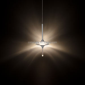 럭셔리 K9 크리스탈 펜던트 라이트 밝은 Led 조명 장식 실버 프리즘 컷 샹들리에 호텔 빌라 프로젝트 - Product Image 3