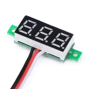 Voltmeter Digital Mini penguji tegangan, Voltmeter DC 0-10v Volt Panel 0.36 inci layar LED biru untuk sepeda listrik sepeda motor mobil