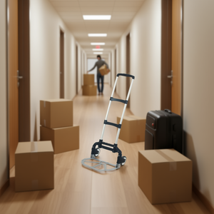 Carrello Pieghevole Portatile Robusto in Lega di Alluminio a 2 Ruote per Viaggi e Traslochi - Product Image 2