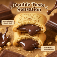Vente en gros directe usine : Gobelet à biscuits fantaisie 40g avec véhicule à rétrofriction intégré et biscuits fourrés au chocolat