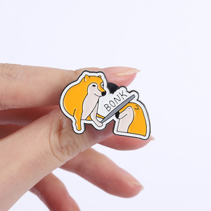 Broche de Perro Shiba Inu <span class=keywords><strong>BONK</strong></span> Beat Amarillo, Broches de Metal con Esmalte de Animales Lindos, Insignia de Solapa, Joyería Divertida, Regalo para Amigos - Product Image 4