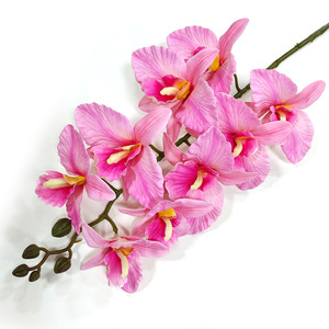 Rama de Orquídea Cymbidium <span class=keywords><strong>Vanda</strong></span> de Látex Grande Hecha a Mano, 9 Cabezas, Flor de Cattleya Híbrida, <span class=keywords><strong>Planta</strong></span> Artificial de Catland para el Día del Padre - Product Image 6