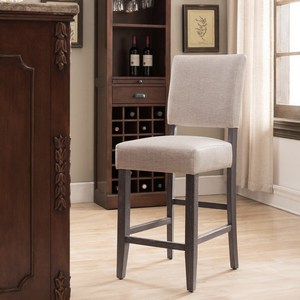 Set di 2 sedie imbottite alte da bancone con seduta <span class=keywords><strong>grigio</strong></span> erica, <span class=keywords><strong>sgabello</strong></span> da bancone in legno - Product Image 3