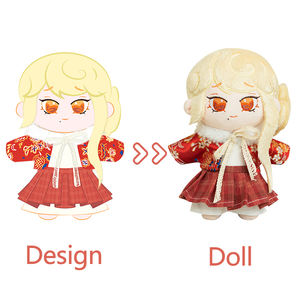 Muñeca de diseñador personalizada de alta calidad, estilo Chibi de felpa Kpop, bonita figura humana de felpa con tela extraíble - Product Image 6