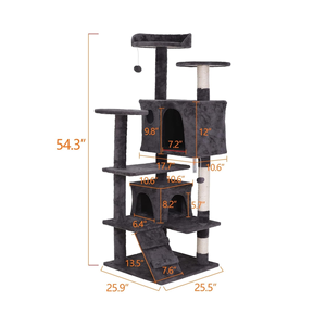 Vente en gros : Arbre à chat en bois personnalisé de grande taille, très populaire, avec griffoir, maison et tour - Product Image 3