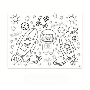 Tapis en silicone classique antidérapant, sans BPA, résistant à la chaleur, écologique, réutilisable pour l'artisanat, la peinture et le dessin, pour table - Product Image 3