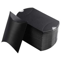 Boîtes à dragées en papier kraft noir, petites boîtes cadeaux pour mariage, boîtes à bonbons