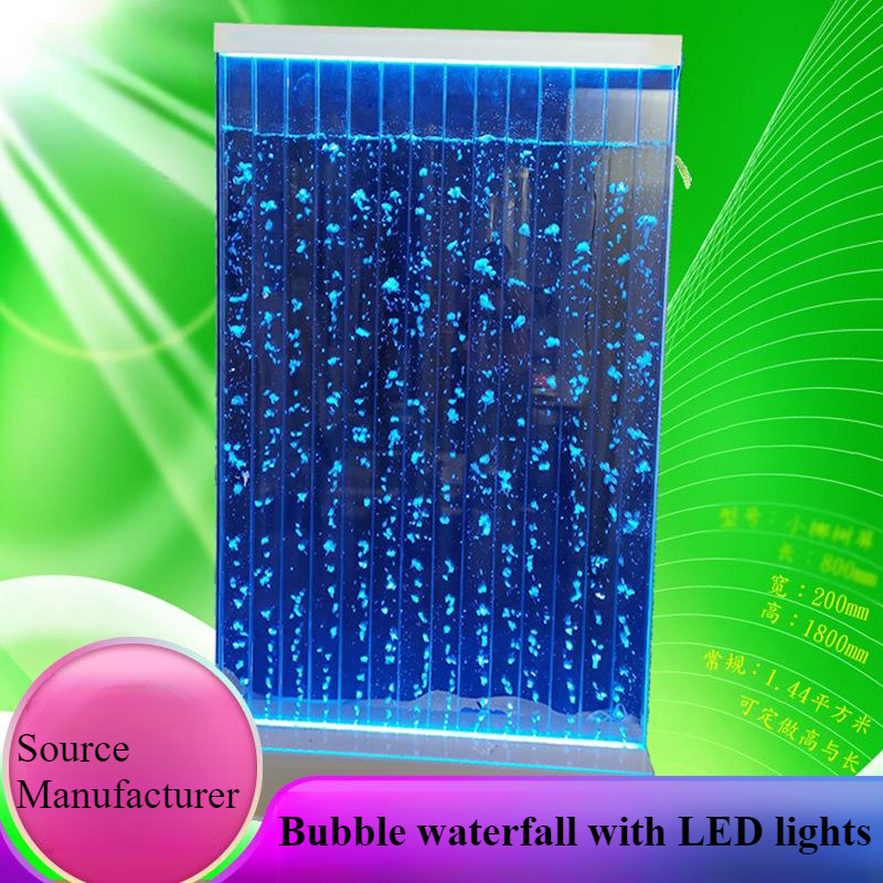 Acrylic Bubble Wall Water Curtain Fountain Large Art Deco Design with Variable LED Lights, Modern Outdoor Lighting Feature · image 2