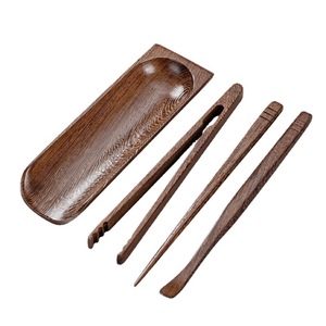 Chicken Wing Wood <b>Tea</b> <b>Set</b> 4 Pieces Oval Shape <b>Tea</b> Ceremony Accessories For Dry Brewing - Product Image 5