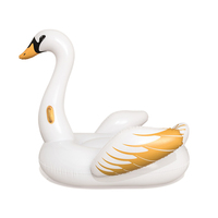 Flotteur de piscine gonflable de luxe en forme de cygne, adorable canard, radeau flottant pour l'eau, île flottante en PVC personnalisée pour les fêtes d'été