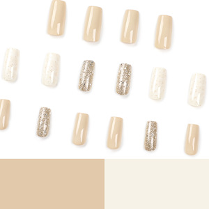 Nouveaux produits : Faux ongles en acrylique <span class=keywords><strong>nude</strong></span> brillants de haute qualité à presser pour usage quotidien, fournitures d'art ongulaire 3D, naturels et confortables - Product Image 5
