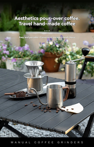 Nostalgico stile retrò caffè preparato a mano <span class=keywords><strong>tutto</strong></span> acciaio serie Set - Product Image 5