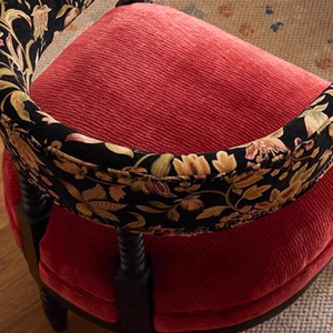 Fauteuil d'appoint contemporain en bois de frêne artisanal et tissu ramie avec pieds à cadre perlé, <span class=keywords><strong>chaise</strong></span> <span class=keywords><strong>longue</strong></span> - Product Image 6