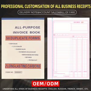 ใบแจ้งหนี้การขายแบบกําหนดเองแบบฟอร์มไร้คาร์บอนซ้ําส่วนบุคคลพร้อมชื่อบริษัทของคุณ - เล่ม <span class=keywords><strong>2</strong></span> เล่ม (100 ชุด) จํานวน - Product Image 5