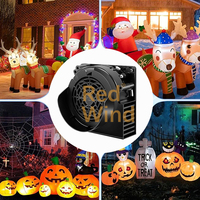 Ventilateur Turbine DC 12032 Red Wind à Faible Bruit avec Lumière LED 12V, en Plastique, Personnalisable OEM pour Gonflables d'Halloween