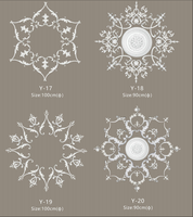 Y-05 Guanyu Roses de plafond en polyuréthane à installation rapide écologique Moulures moulées par hôtel de haute qualité Conception populaire pour