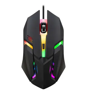 Chuột Chơi Game Có Dây RGB Chuột Công Thái Học Máy Tính Quang Học PC Có Đèn Nền