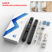 Cerradura Inteligente Digital Electrónica de Aleación de Aluminio para Puertas Corredizas de Vidrio, Compatible con la Aplicación Tuya