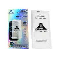 Protection d'écran 3D sans bordure Black King Kong pour iPhone 17 Pro Max, verre trempé anti-poussière à grand arc en maille pour iPhone 18 Pro